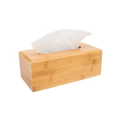 China Modern 100% Natural Bamboo Facial Tissue Box Dispenser for sale