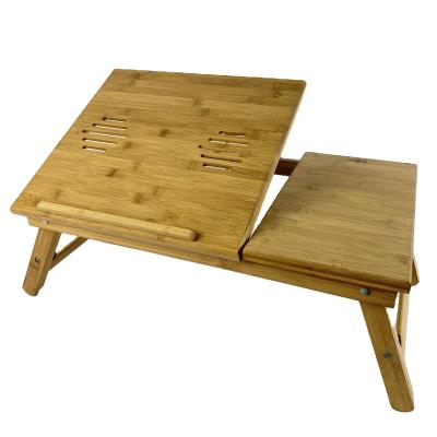 China (Size) Adjustable Portable Bamboo Folding Tablet Book Laptoptable Stand Bed Tray for sale