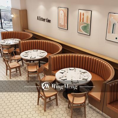 China Contemporary Corner Booth Seats With Restaurant Curved Booth Velvet Tufted Leather Material For Restaurant Corner Booth for sale