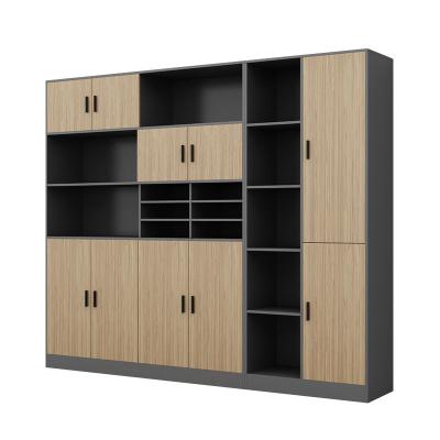 China Simple Modern Extendable Display Bookcase Combination Office Floor Data Cabinet Filing Cabinet Office Furniture Wood Panel for sale