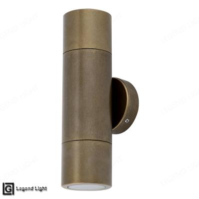 China Modern outdoor light fixtures aged bronze/brass high quality through the wall spot brass outdoor light for sale