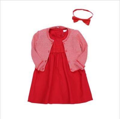 China New Autumn and Winter Christmas Girls Baby Breathable Dress Knitted Children's Dress for sale