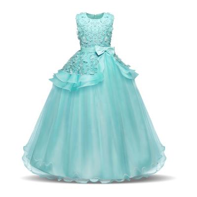 China Pabasana Flower Girl Dress Princess Girl Rustic Sleeveless Graceful Tulle Dress With High Quality for sale