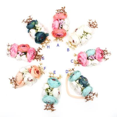 China 2019 New Design Simulation Flower Girl Hair Band Accessories For Baby Picture 13.6cm for sale