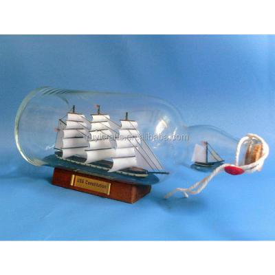 China Europe USS Constitution Ship in a Bottle 11 inch - Ship in the Bottle, Bottle Ship, Model USS Constitution Ship in a Glass Bottle for sale