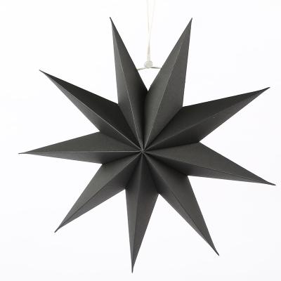 China Paper Customized Printed 9 Headed Christmas Decoration Star Hanging Paper Lantern for sale