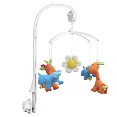 China White Mobile ABS Baby Crib Bell Educational Holder Music Box for sale