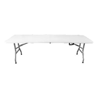 China Modern Portable Fold In Table Outdoor Half Picnic Rectangle Garden Dinner 8ft Folding Table for sale