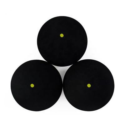 China Adults Black Color Sports Ball High Quality Squash Ball With Yellow Dot for sale