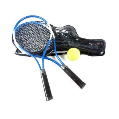 China Steel Kids 21 Inch Colorful Iron Alloy Tennis Racket Set With Training Tennis Ball for sale