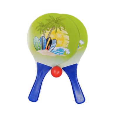 China Outdoor sports factory wholesale MDF beach racket set beach paddle toy with OEM service for sale