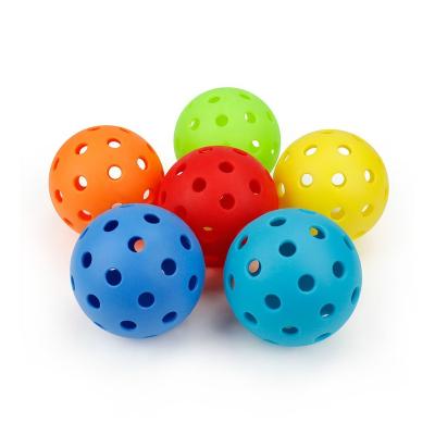 China Multicolor Storage Bag With 40 Holes 74mm PE High-bounce Pickleball Pickleball Ball for sale