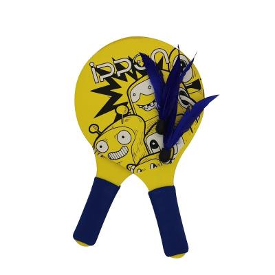 China Wooden MDF Beach Paddle Ball Set Dawn Star Custom Printing Durable for sale