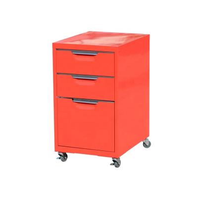 China (Other)Adjustable Steel Desk Locking Mobile File Cabinet 3 Drawer Furniture for sale