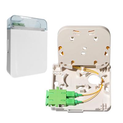 China FTTH 1 Port Socket Fiber Mini SC Type Box Fiber Optic Wall Socket Panel for sale