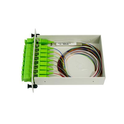 China with SC/APC connectors Cassette Type 1*8 Fiber Optical PLC Splitter for sale