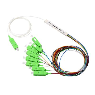 China FTTH 1x4 1x8 1x16 fiber optic plc splitter plc splitter 1x8 with connector fiber optic plc splitter for sale