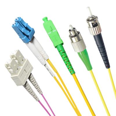 China Simplex Duplex G652D SC LC FC ST Connector Jumper SM UPC APC  Fiber Optic Patch Cord For CATV Network for sale