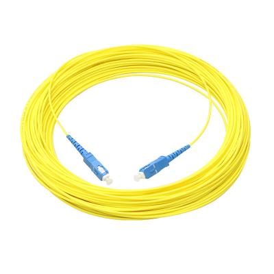 China FTTH Jumper SC/UPC to SC/UPC Single-Mode SC Fiber Optic Patch Cord for sale