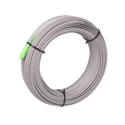 China Factory Outdoor Simplex G657A1 100m 200m Fiber Drop Patch Cord Sc Apc to Sc Upc Ftth 100 Meter ftth fiber cable assemblies for sale