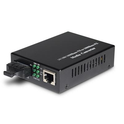 China 10/100/1000M single mode simplex / duplex fiber to RJ45 converter SFP media converter for sale