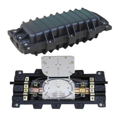 China FOSC-001 48 72 96 core 2 input and 2 output ports horizontal fiber optic splice closure for sale