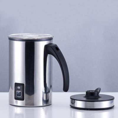 China Large Sustainable Stainless Steel Hand Pump Milk Frother Creamer 400ml Stainless Steel Milk Cup for sale