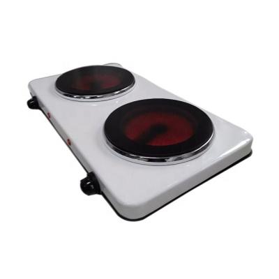 China Household Stainless Steel Electric Double Burner Stove Commercial Housing Hot Plate for sale