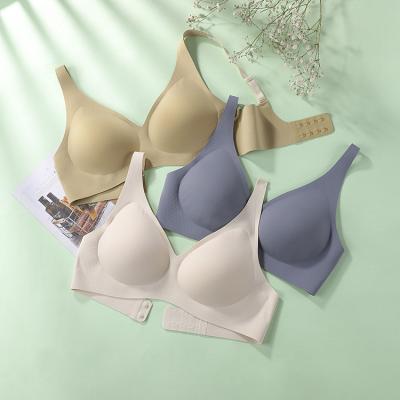 China Hot Factory Sale Japan Camisole Hot Selling Women Polyester Antibacterial Push Up Wireless Soft Seamless Bra for sale