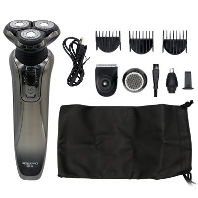 China Triple Blade 4 in 1 Extended Power USB Charging Rechargeable Portable Washable Electric Shavers Waterproof for Men Face Shaver for sale