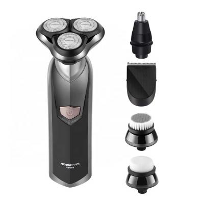 China Electric Rechargeable Triple Blade Professional Shaver 5 In 1 Men Electric Razor With Private Label Shaving Blades for sale