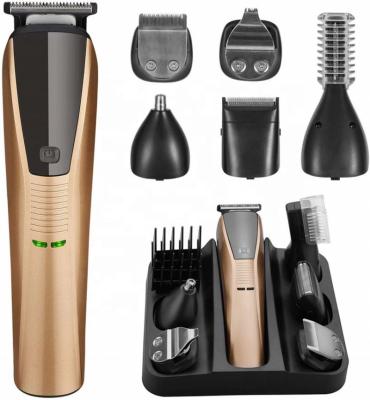 China Hot Sale Low Noise Washable Electric Mini Hair Trimmer, 6 in 1 Multifunctional Grooming Kit for sale