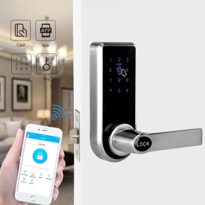 China Office/Apartment/Home/School Security Electronic Door Digital Door Lock Open By BLE TTLock App Card Code Key for sale