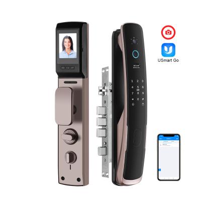 China Home/hotel/commercial/apartment/area ect. Competitive Price Digital Door Lock with Camera USmart Go APP Tuya WiFi Biometric Fingerprint Smart Door Lock for sale