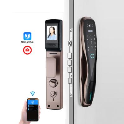 China Home/hotel/commercial/apartment/area ect. Full Automatic Keyless Digital Electronic Fingerprint Lock Door App YOHEEN Home Security Smart WiFi Lock With Camera for sale