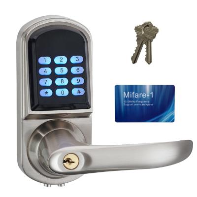 China Smart Digital Deadbolt Door Lock Apartment Keyless Keypad Code Entry Smart Electronic Card & Keys M1 Password Keys for sale