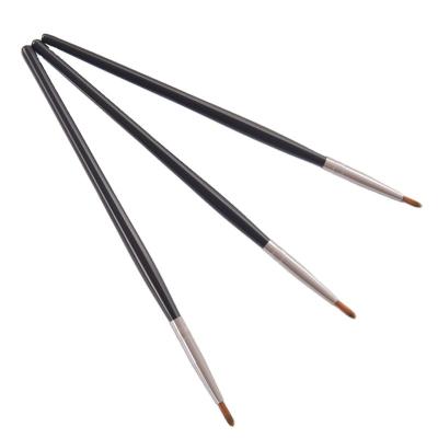 China 3pcs Soft Touch Eyeliner Lipliner Brush Thinner Makeup Details Small Brush Nylon Wood Hair Handle Custom LOGO for sale