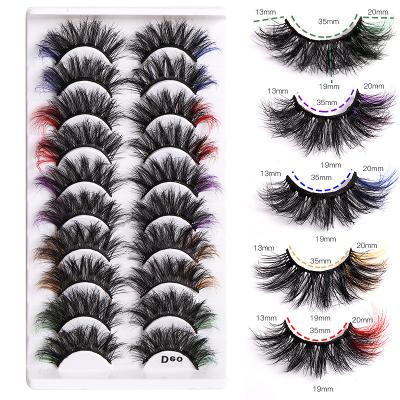 China Natural ; Wholesale Soft 10 Pairs 3D Mink Lashes Strips Custom Packaging 20mm Cruelty Free Lashes Set Lashes for sale