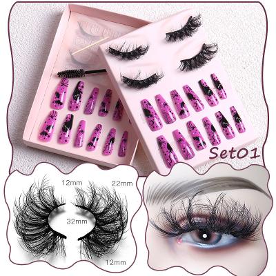 China Natural ; 24PCS Soft Artificial Fake Press On Nail Set For Halloween Decoration Fake Nails Full Cover Designed Nail Art Kit for sale