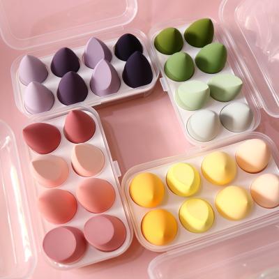 China Who respects the environment; Soft ; Washable Hot Green Wholesale Latex 8PCS/box Washable Hot Sale Makeup Blender 8pcs Sponge Set Free Cosmetic Beauty Sponge Blender for sale