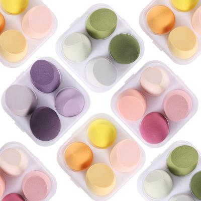 China Who respects the environment; Soft ; Factory Price Washable Wholesale Private Label Set Egg Sponge Set Beauty 4pcs Soft Puff Foundation Soft Makeup Sponge for sale