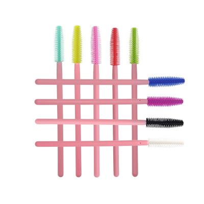 China Custom Packaging Disposable Crystal Eyelash Applicator Disposable Shiny Crystal Handle Nylon Spoolie Mascara Wands for sale