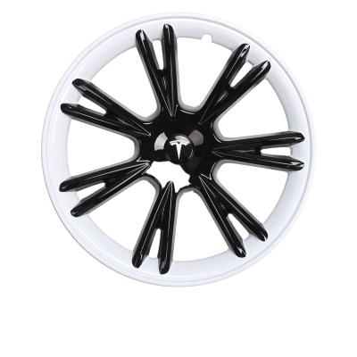 China Steel Easy To Install 2019 - 2021 - ABS Matte Black 4Pcs Wheel Covers 20 Inch For Tes La Model Y Hubcaps for sale