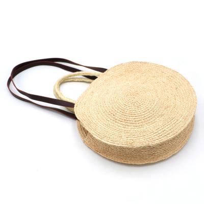 China Fashion Accessory PORTABLE Raffia Straw Bag Round Tote Bag For Shopping for sale