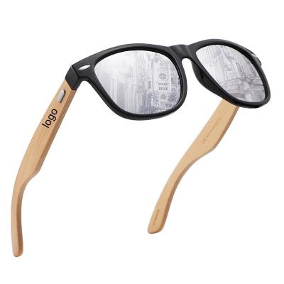 China 2022 Custom Made Lightweight Non-Polarized Outdoor Sunglasses Environmentally Friendly Logo Bamboo Wood Sunglasses Polarized for sale