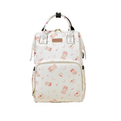 China With LOW MOQ LOGO Printing Functional Backpack Baby Hot Selling Custom USB Diaper Bags for sale