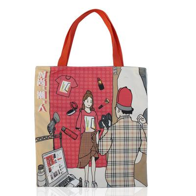 China Fashion Custom Organic Cotton Tote Bag With LOGO 12 oz Zipper Pouch Cotton Dust Bag Handle Shopping Bag for sale