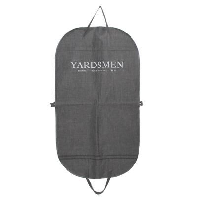 China Custom LOGO Printing Mens Suit Garment Bag Garment Storage Bags Recycled Polyester Fabric Foldable Garment Bag for sale