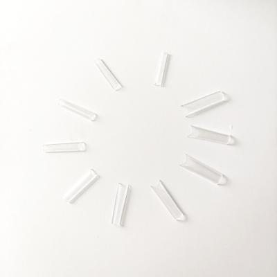 China 500PCS XXXL C Curve Full Coverage French Transparent Artificial Soft Nail Art Tips for sale