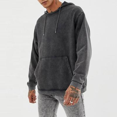 China 2020 Good Quality Vintage Terry Sweatshirt Men Heavy Hoodie Breathable Washed Cotton for sale